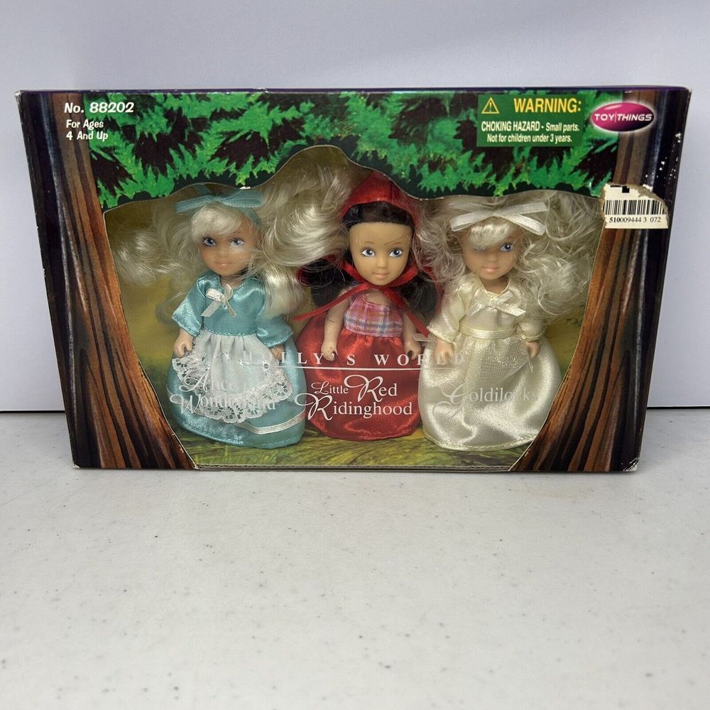 2002 Holly's World Dolls Set 3 Dolls Toys Fairytale Goldilocks Red Riding Hood‎